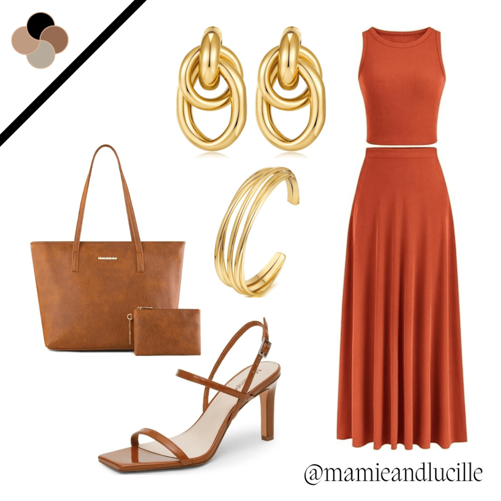 Brick Red Maxi Set